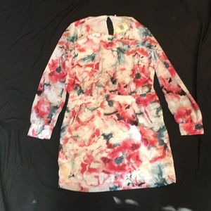 New guess floral longsleve Inbloom dress 6 M